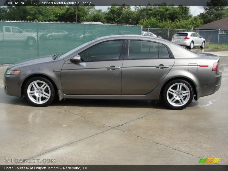 Polished Metal Metallic / Ebony 2008 Acura TL 3.2