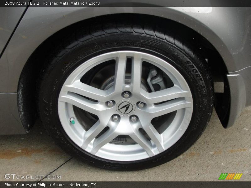 Polished Metal Metallic / Ebony 2008 Acura TL 3.2