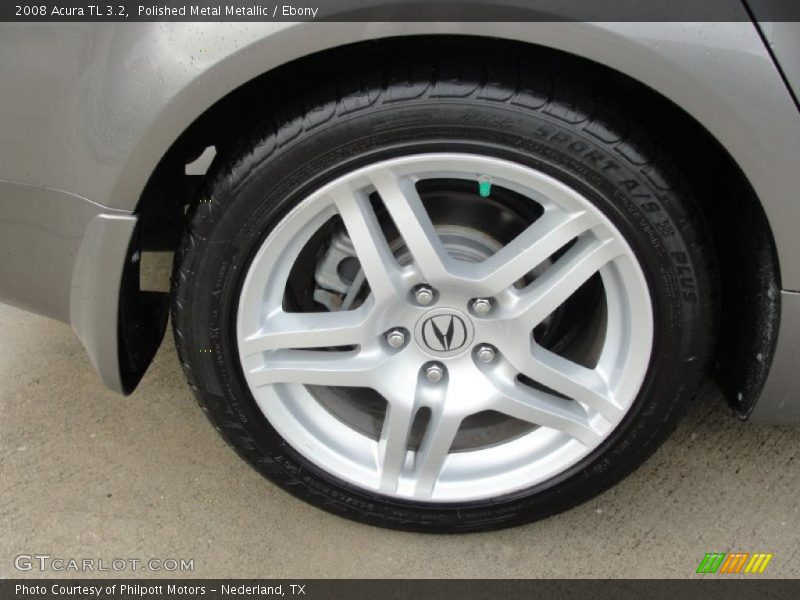Polished Metal Metallic / Ebony 2008 Acura TL 3.2