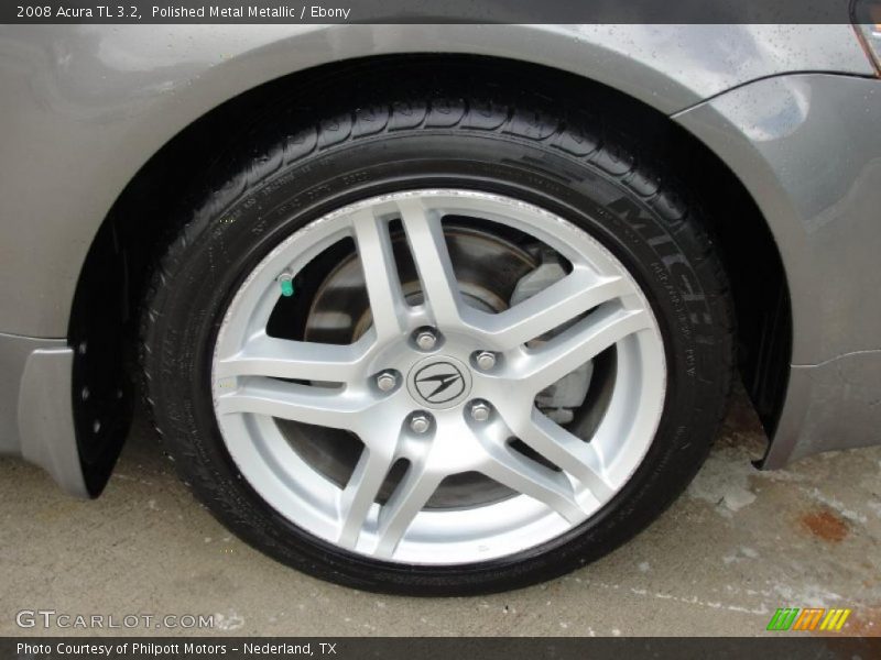 Polished Metal Metallic / Ebony 2008 Acura TL 3.2
