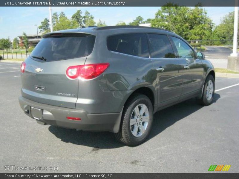 Steel Green Metallic / Light Gray/Ebony 2011 Chevrolet Traverse LT
