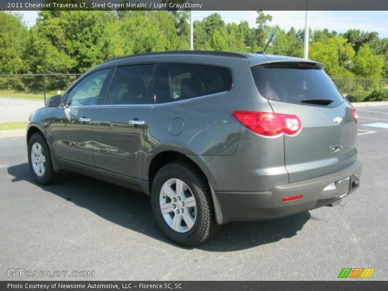 Steel Green Metallic / Light Gray/Ebony 2011 Chevrolet Traverse LT