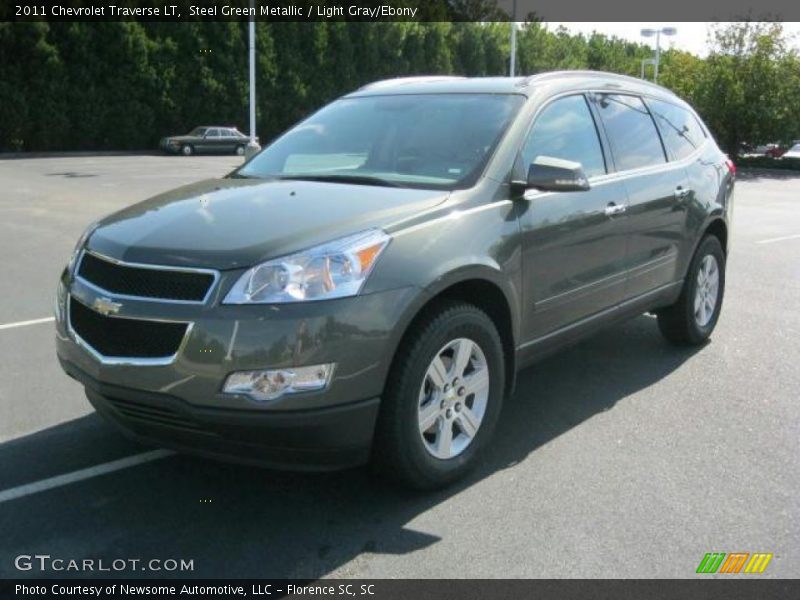 Steel Green Metallic / Light Gray/Ebony 2011 Chevrolet Traverse LT