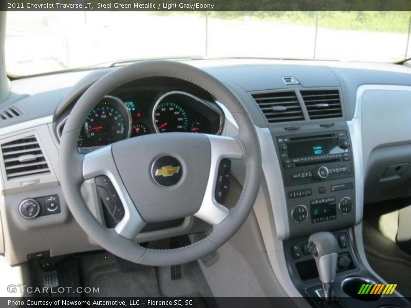 Steel Green Metallic / Light Gray/Ebony 2011 Chevrolet Traverse LT