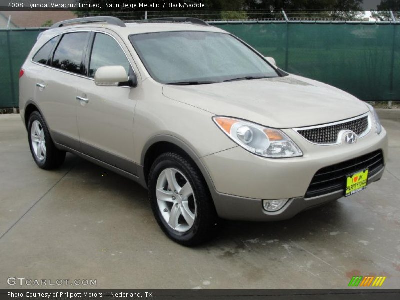 Satin Beige Metallic / Black/Saddle 2008 Hyundai Veracruz Limited