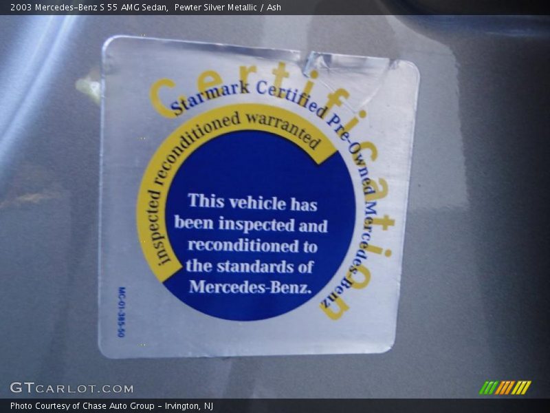 Pewter Silver Metallic / Ash 2003 Mercedes-Benz S 55 AMG Sedan