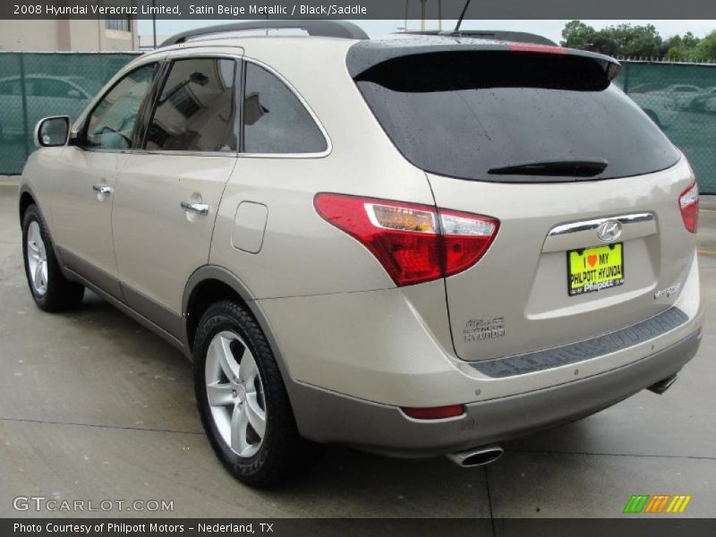 Satin Beige Metallic / Black/Saddle 2008 Hyundai Veracruz Limited