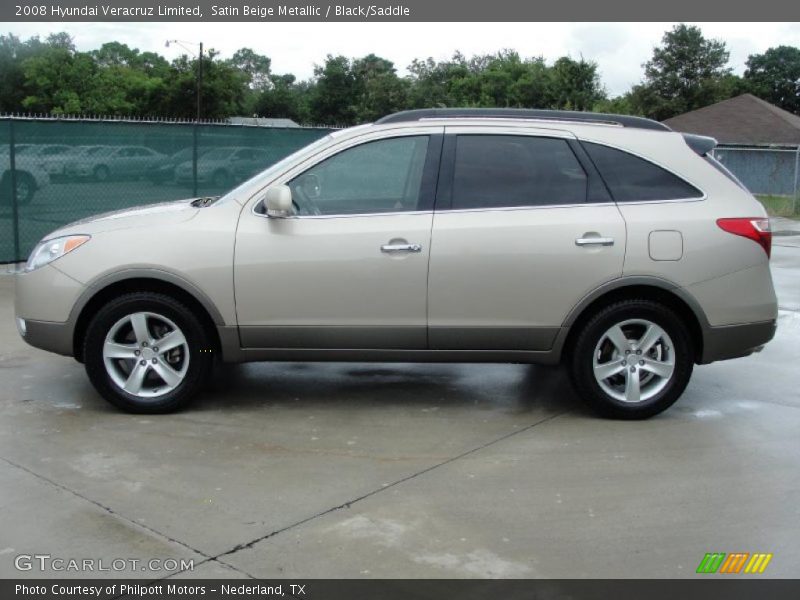 Satin Beige Metallic / Black/Saddle 2008 Hyundai Veracruz Limited