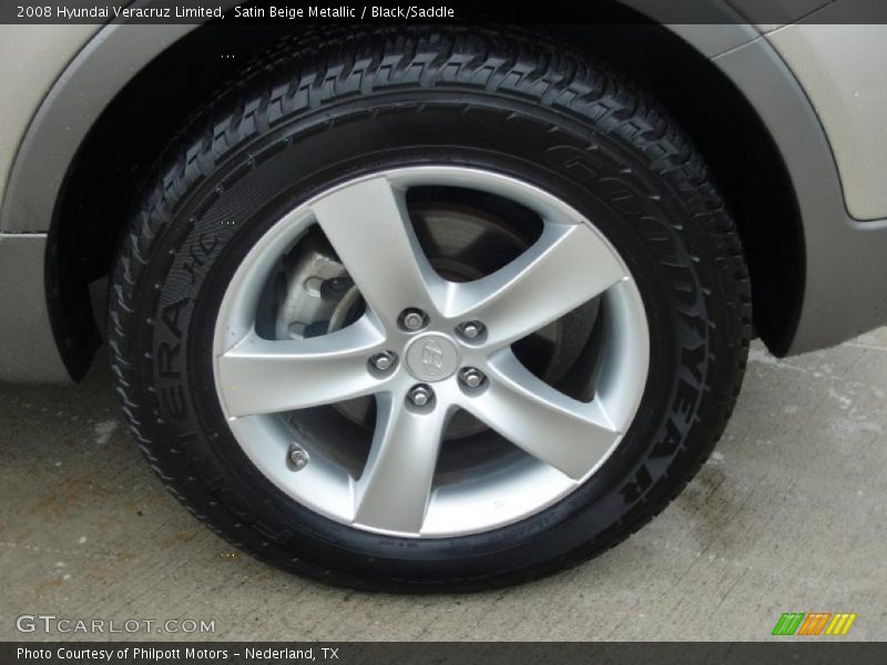 Satin Beige Metallic / Black/Saddle 2008 Hyundai Veracruz Limited