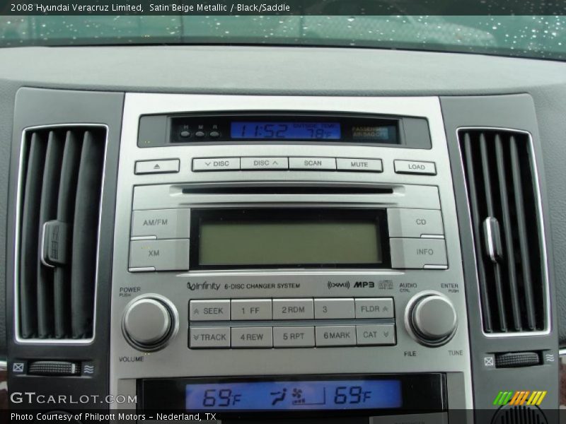 Satin Beige Metallic / Black/Saddle 2008 Hyundai Veracruz Limited