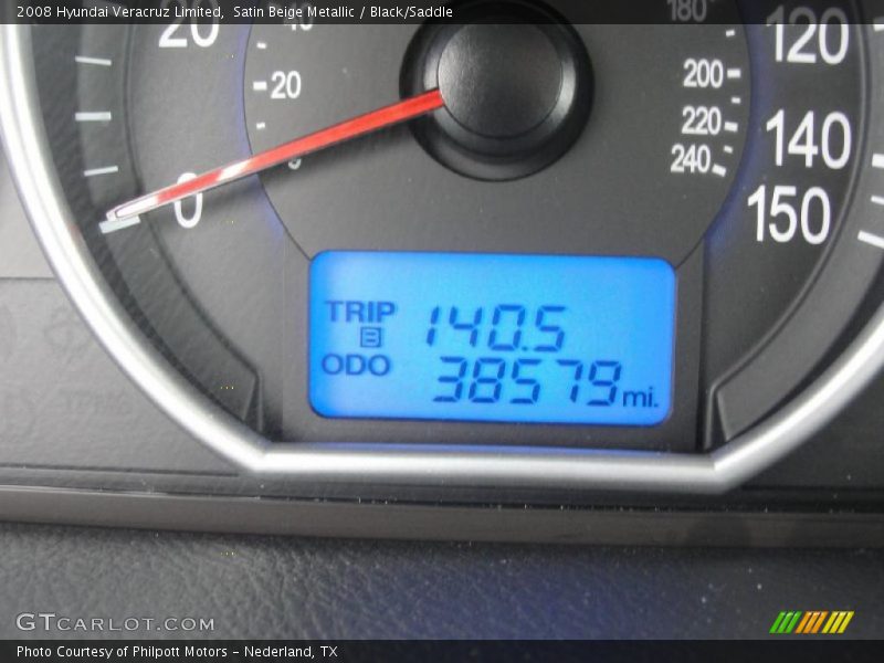 Satin Beige Metallic / Black/Saddle 2008 Hyundai Veracruz Limited