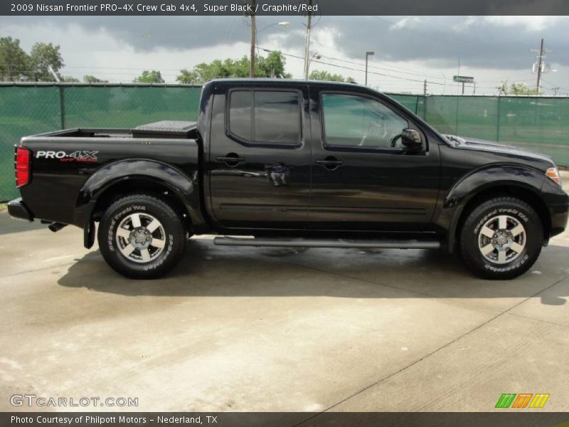 Super Black / Graphite/Red 2009 Nissan Frontier PRO-4X Crew Cab 4x4
