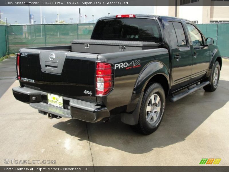 Super Black / Graphite/Red 2009 Nissan Frontier PRO-4X Crew Cab 4x4