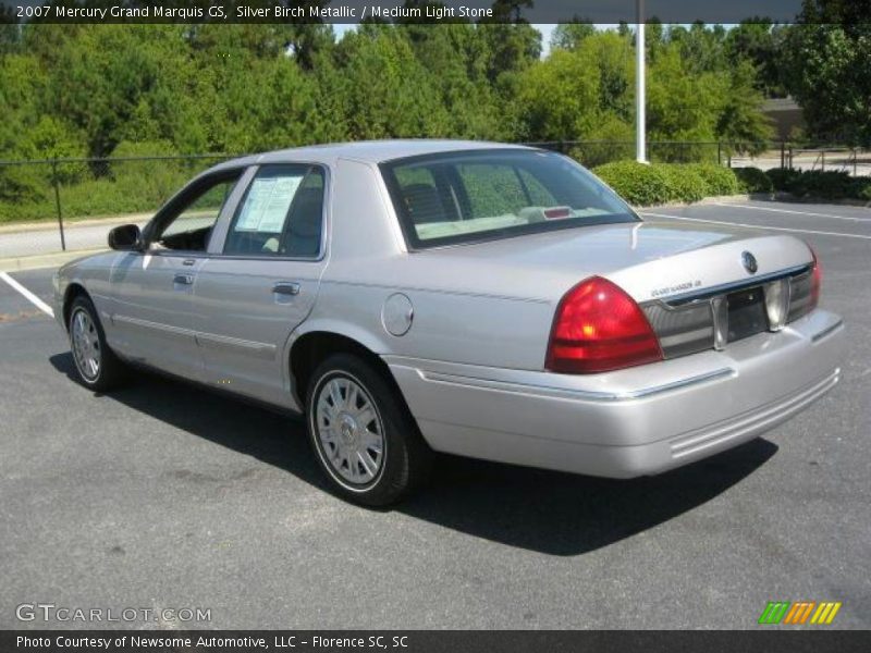 Silver Birch Metallic / Medium Light Stone 2007 Mercury Grand Marquis GS