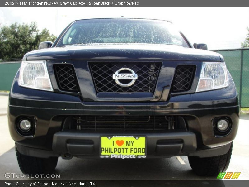 Super Black / Graphite/Red 2009 Nissan Frontier PRO-4X Crew Cab 4x4