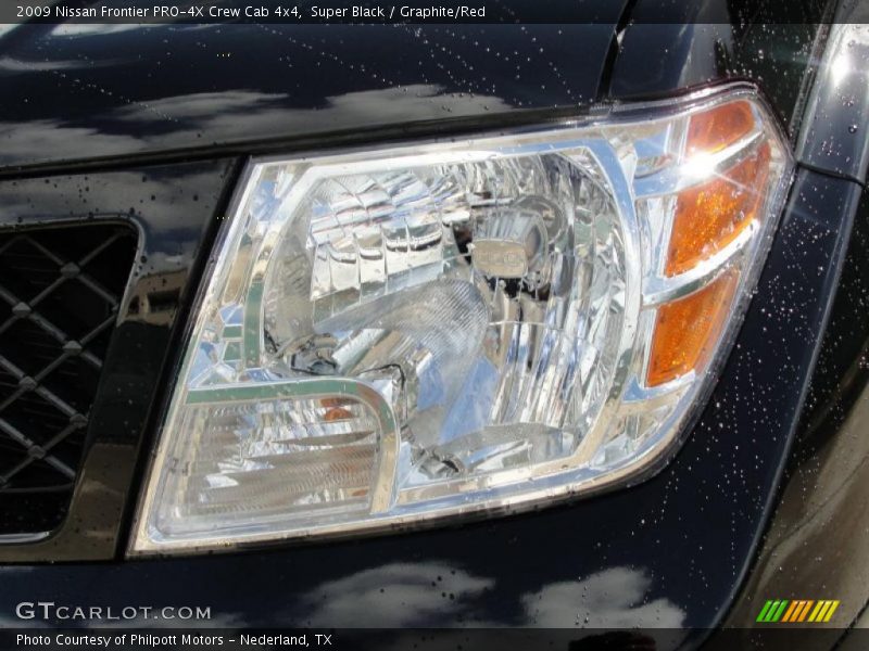 Super Black / Graphite/Red 2009 Nissan Frontier PRO-4X Crew Cab 4x4