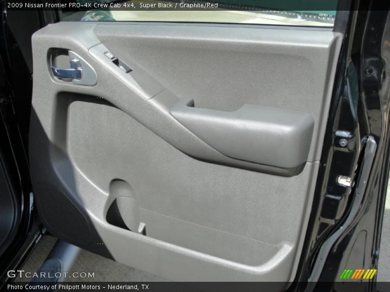 Super Black / Graphite/Red 2009 Nissan Frontier PRO-4X Crew Cab 4x4
