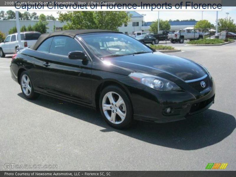 Black / Dark Charcoal 2008 Toyota Solara Sport V6 Convertible