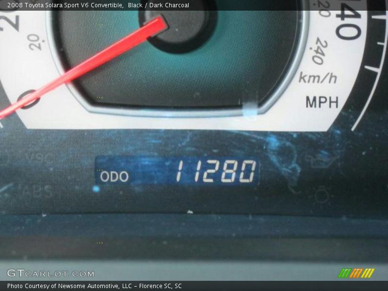 Black / Dark Charcoal 2008 Toyota Solara Sport V6 Convertible