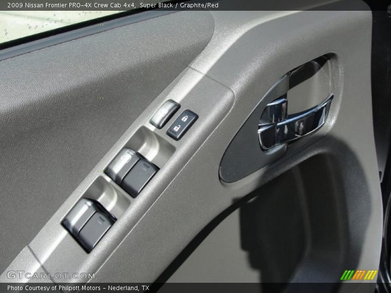 Super Black / Graphite/Red 2009 Nissan Frontier PRO-4X Crew Cab 4x4