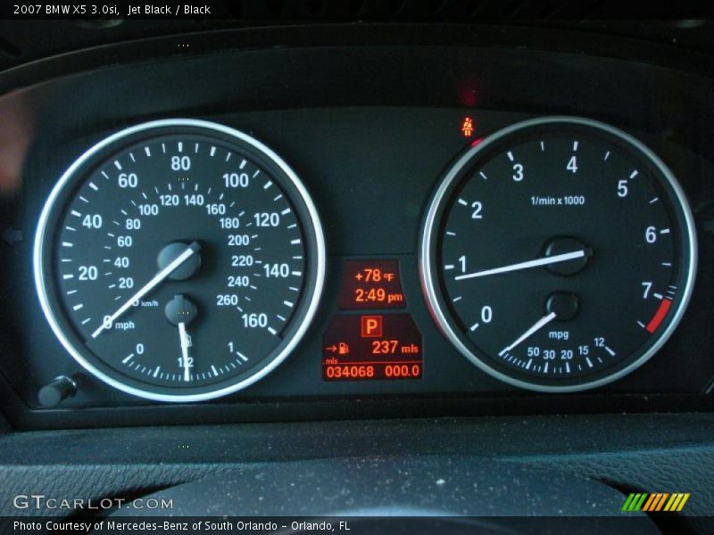 Jet Black / Black 2007 BMW X5 3.0si