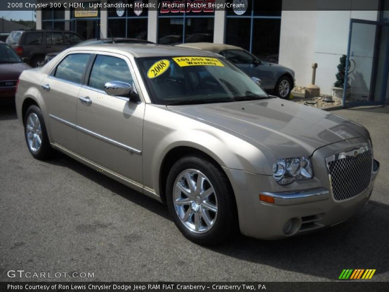 Light Sandstone Metallic / Medium Pebble Beige/Cream 2008 Chrysler 300 C HEMI