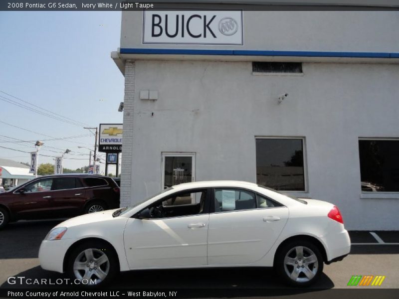 Ivory White / Light Taupe 2008 Pontiac G6 Sedan