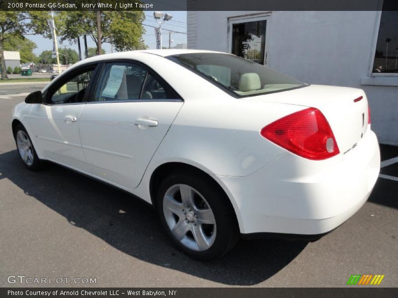 Ivory White / Light Taupe 2008 Pontiac G6 Sedan