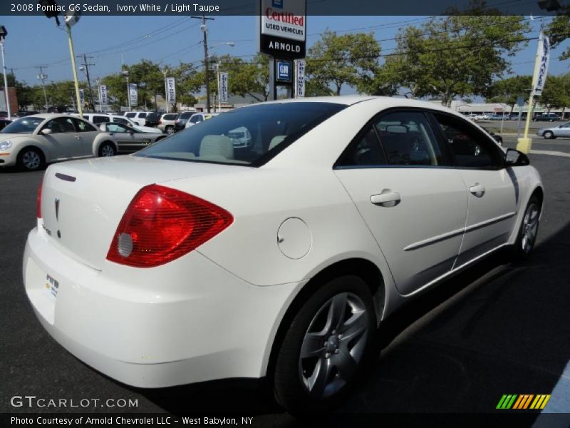 Ivory White / Light Taupe 2008 Pontiac G6 Sedan