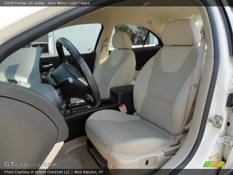 Ivory White / Light Taupe 2008 Pontiac G6 Sedan