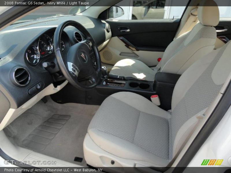 Ivory White / Light Taupe 2008 Pontiac G6 Sedan