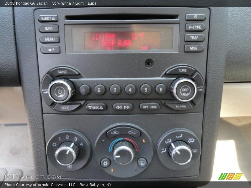 Ivory White / Light Taupe 2008 Pontiac G6 Sedan