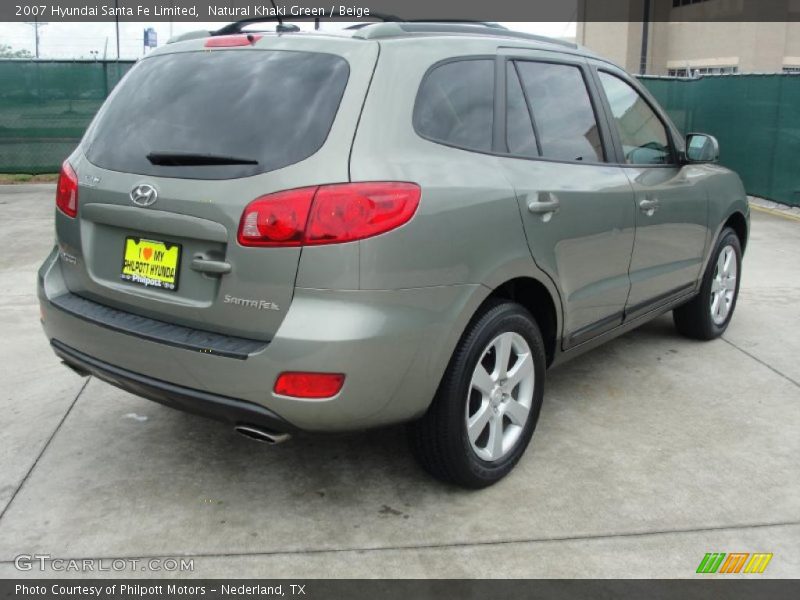 Natural Khaki Green / Beige 2007 Hyundai Santa Fe Limited