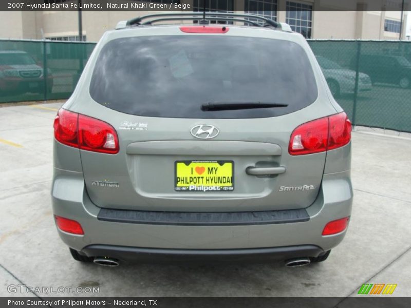 Natural Khaki Green / Beige 2007 Hyundai Santa Fe Limited
