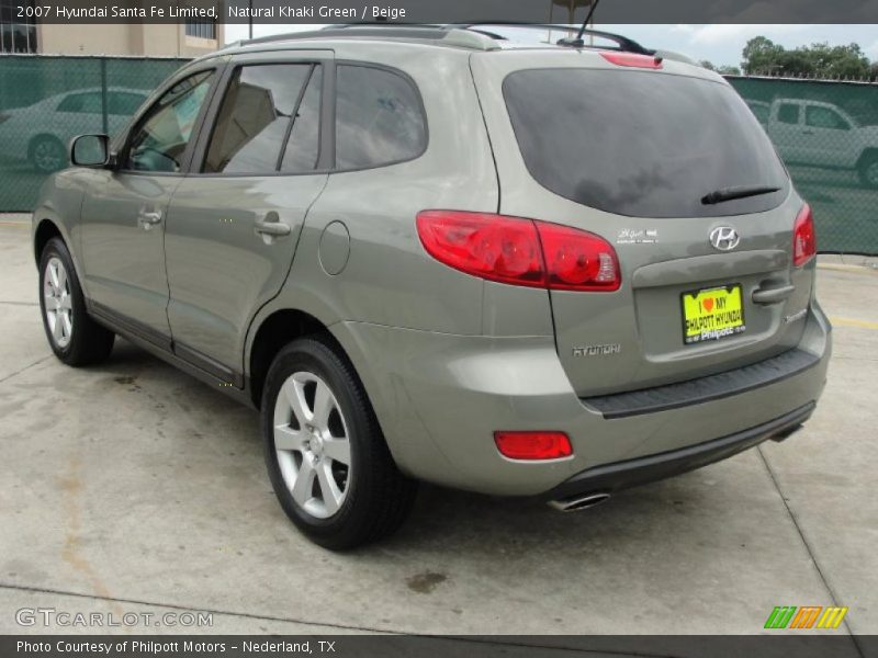 Natural Khaki Green / Beige 2007 Hyundai Santa Fe Limited