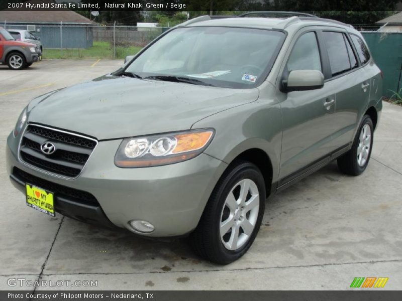 Natural Khaki Green / Beige 2007 Hyundai Santa Fe Limited