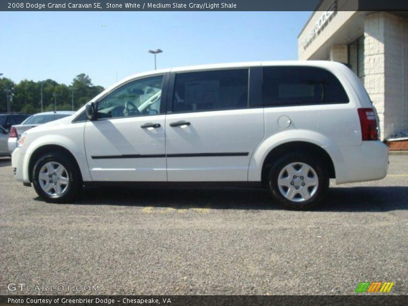 Stone White / Medium Slate Gray/Light Shale 2008 Dodge Grand Caravan SE