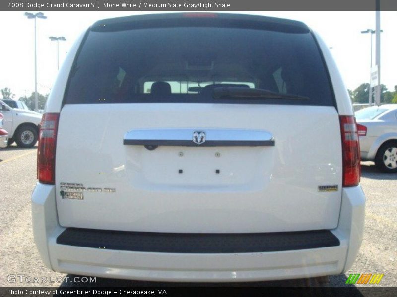 Stone White / Medium Slate Gray/Light Shale 2008 Dodge Grand Caravan SE