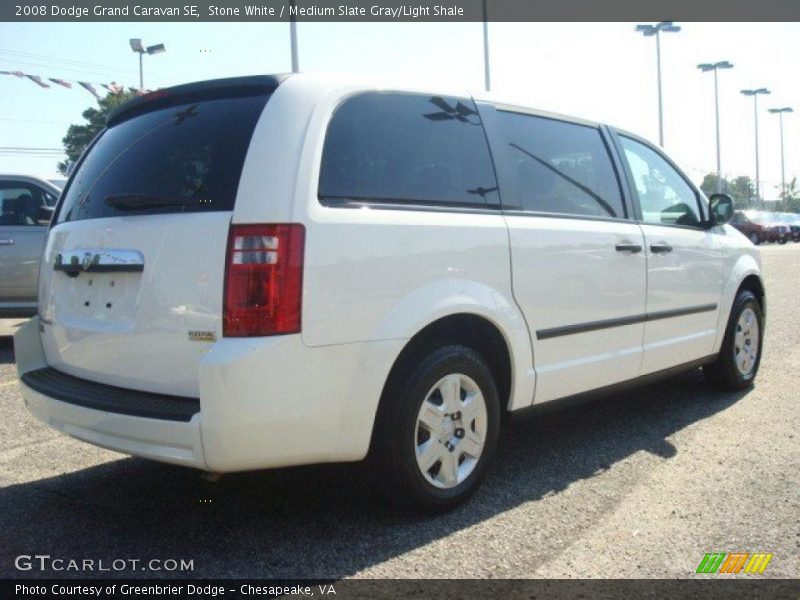 Stone White / Medium Slate Gray/Light Shale 2008 Dodge Grand Caravan SE