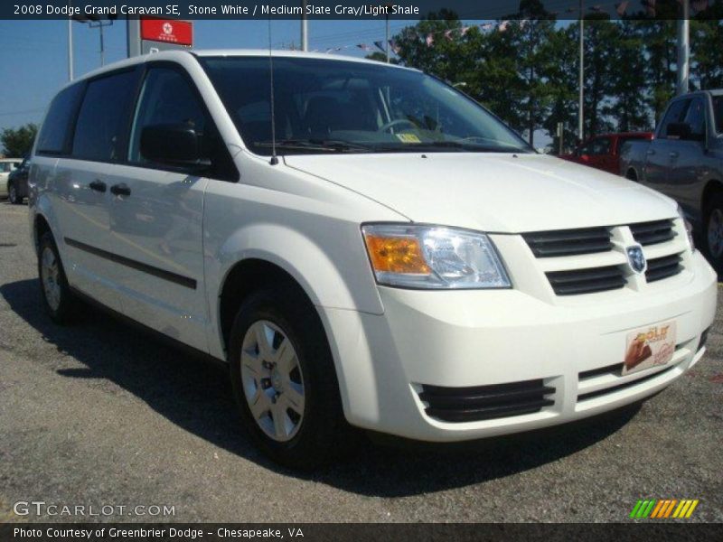 Stone White / Medium Slate Gray/Light Shale 2008 Dodge Grand Caravan SE