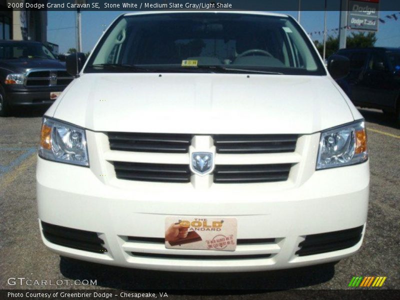 Stone White / Medium Slate Gray/Light Shale 2008 Dodge Grand Caravan SE