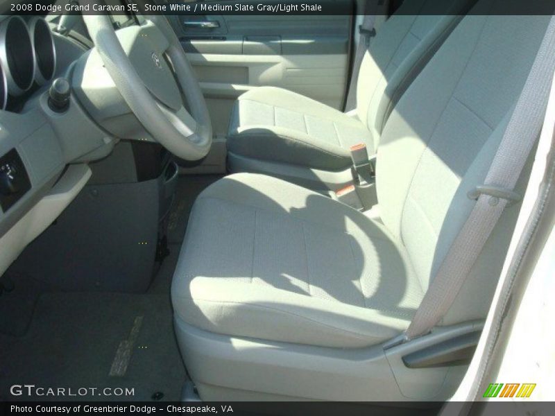 Stone White / Medium Slate Gray/Light Shale 2008 Dodge Grand Caravan SE