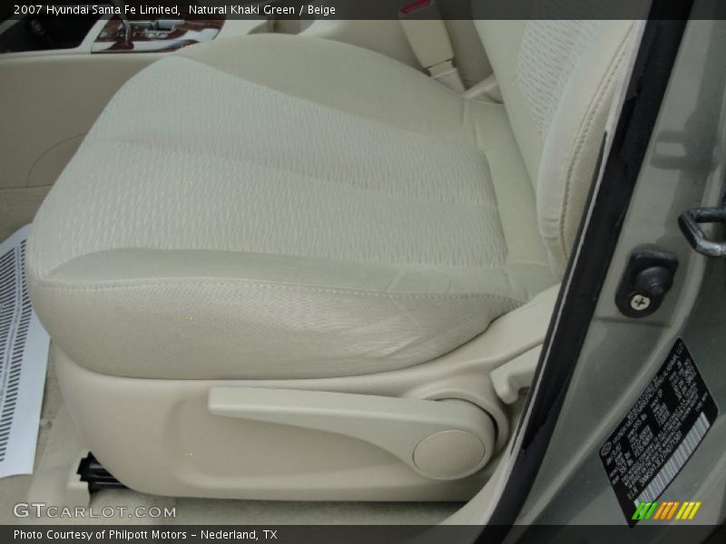 Natural Khaki Green / Beige 2007 Hyundai Santa Fe Limited