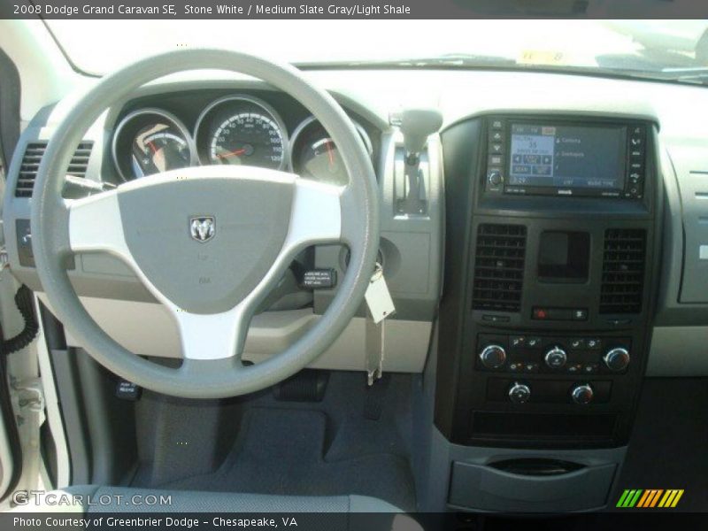 Stone White / Medium Slate Gray/Light Shale 2008 Dodge Grand Caravan SE
