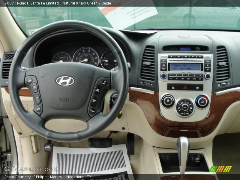 Natural Khaki Green / Beige 2007 Hyundai Santa Fe Limited