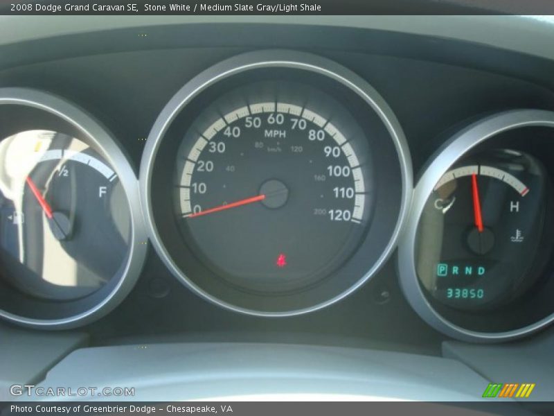 Stone White / Medium Slate Gray/Light Shale 2008 Dodge Grand Caravan SE