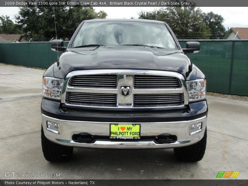 Brilliant Black Crystal Pearl / Dark Slate Gray 2009 Dodge Ram 1500 Lone Star Edition Crew Cab 4x4