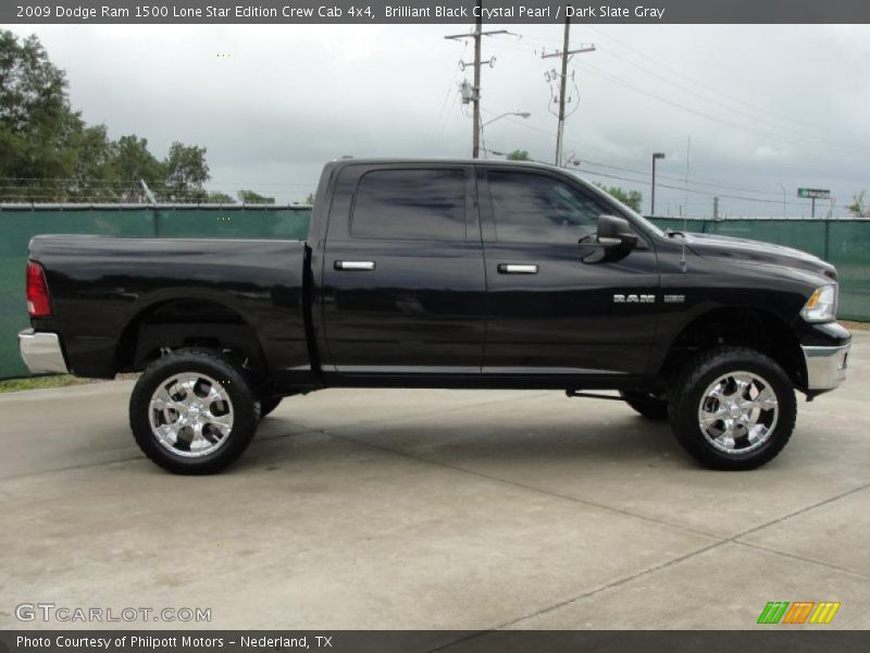 Brilliant Black Crystal Pearl / Dark Slate Gray 2009 Dodge Ram 1500 Lone Star Edition Crew Cab 4x4