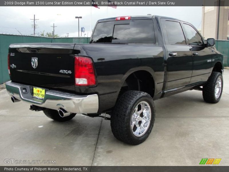 Brilliant Black Crystal Pearl / Dark Slate Gray 2009 Dodge Ram 1500 Lone Star Edition Crew Cab 4x4