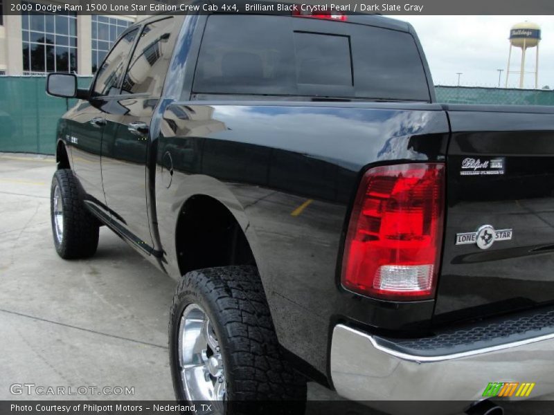 Brilliant Black Crystal Pearl / Dark Slate Gray 2009 Dodge Ram 1500 Lone Star Edition Crew Cab 4x4